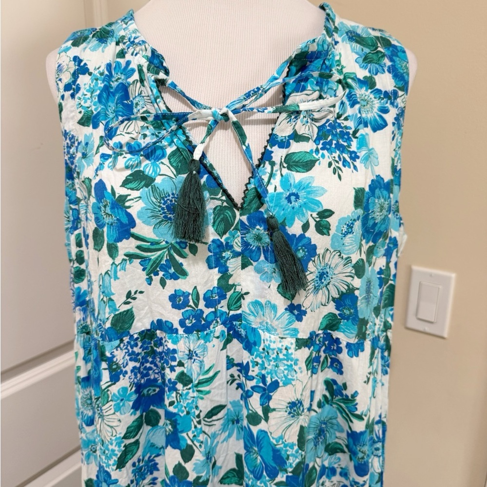 NWOT Tuckernuck Paloma Beach Caftan Blooming Garden Salty Maxi Dress Size XL - Picture 4 of 9